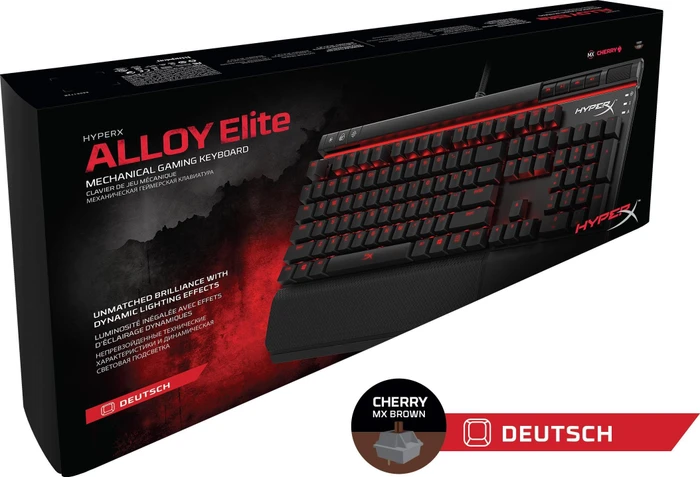 HP HyperX Alloy Elite, MX BROWN, USB, DE