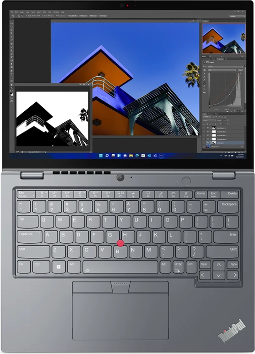 Lenovo ThinkPad L13 Yoga G3 (Intel), Storm Grey, Core i5-1235U, 16GB RAM, 512GB SSD, DE