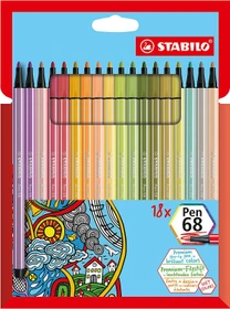 STABILO Pen 68 sortiert, 18er-Set, Etui