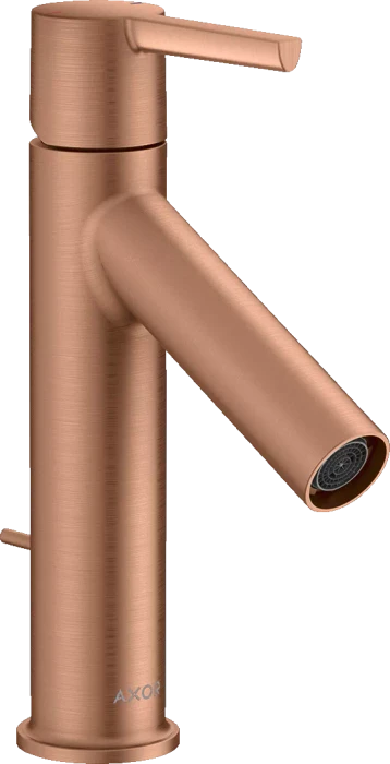 Hansgrohe Axor Starck Einhebel-Waschtischmischer 100 mit Hebelgriff und Zugstangen-Ablaufgarnitur brushed red gold