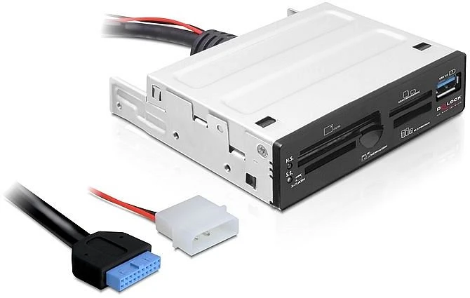 DeLOCK 3.5" USB 3.0 5 Slot Multi-Slot-Cardreader, USB 3.0 19-Pin Stecksockel [Stecker]