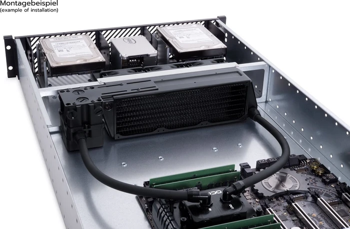 Alphacool ES 2U, grau/schwarz, 2HE, ATX