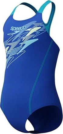 Speedo Medley Medalist mit Logo Badeanzug blau/türkis (Junior)