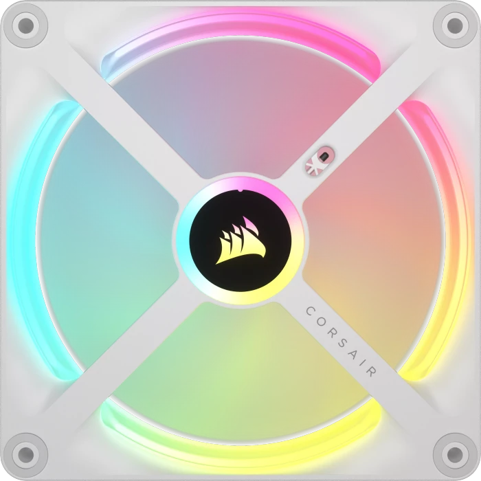 Corsair iCUE LINK QX140 RGB Starter Kit, weiß, LED-Steuerung, 140mm, 2er-Pack