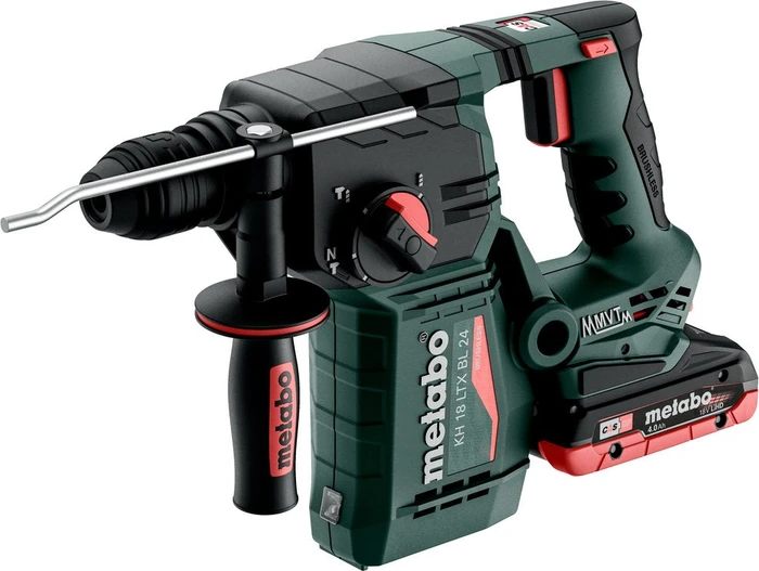 Metabo KH 18 LTX BL 24 Akku-Bohr-/Meißelhammer inkl. Koffer + 2 Akkus 4.0Ah