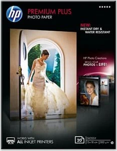 HP Premium Plus Fotopapier weiß, 13x18cm, 300g/m², 20 Blatt