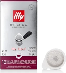 illy Espresso Single Servings Starke Röstung Kaffeepads, 18 Stück