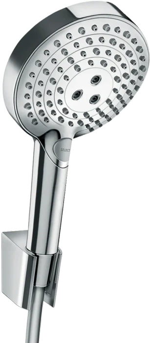 Hansgrohe Raindance Select S Brausehalterset 120 3jet PowderRain mit Brauseschlauch 125cm chrom