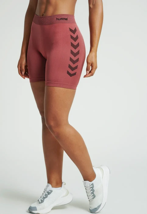hummel Seamless Training Short Tights Hose kurz marsala (Damen)