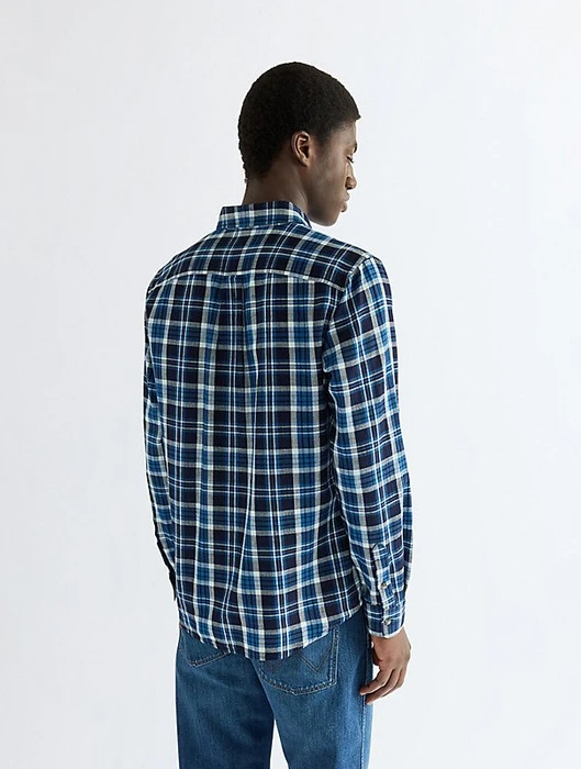 Wrangler Regular 1 Pocket Hemd langarm light indigo (Herren)