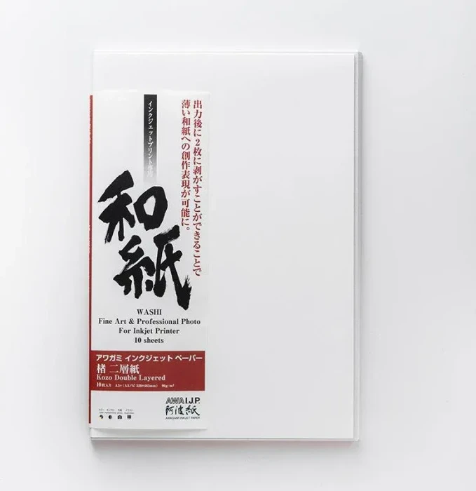 Awagami Kozo Double Layered Kunstdruckpapier matt, 44", 90g/m², 15m