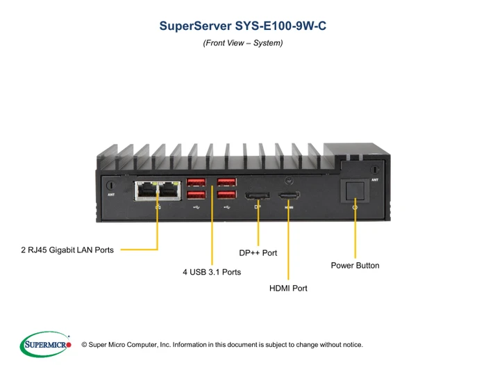 Supermicro SuperServer E100-9W-C