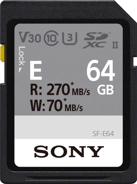 Sony SF-E Series R270/W70 64GB, UHS-II U3, Class 10