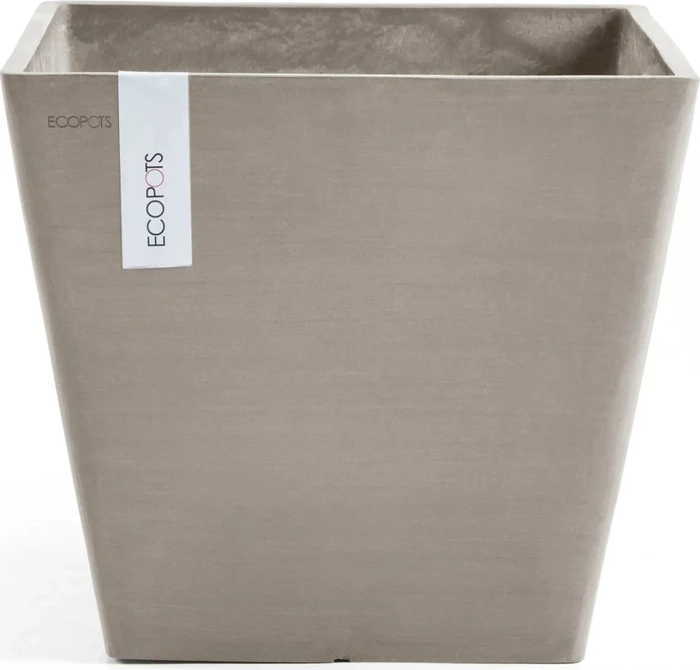 Ecopots Kunststoff-Topf Rotterdam 50x50cm taupe