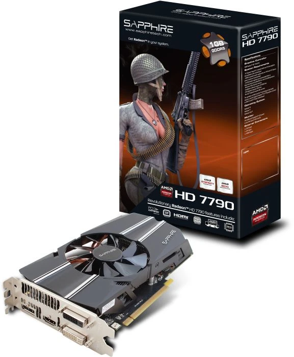 Sapphire Radeon HD 7790, 1GB GDDR5, 2x DVI, HDMI, DP, lite retail