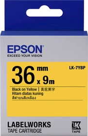 Epson LK-7YBP Beschriftungsband, 36mm, schwarz/gelb
