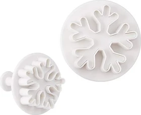 Städter Profi-Ausstecher mit Auswerfer Schneeflocke Set weiß, 2-tlg.