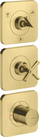 Hansgrohe Axor Citterio E Thermostatmodul 380/120 Kontrollfeld für 3 Verbraucher brushed brass