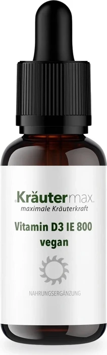 Kräutermax Vitamin D3 IE 800 vegan Tropfen, 15ml
