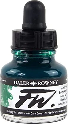 Daler Rowney FW Acrylic Ink dark green, 29.5ml