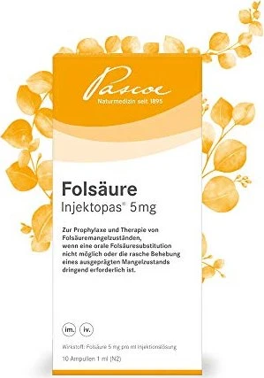 Folsäure Injektopas 5mg Injektionslösung, 10ml (10x 1ml)