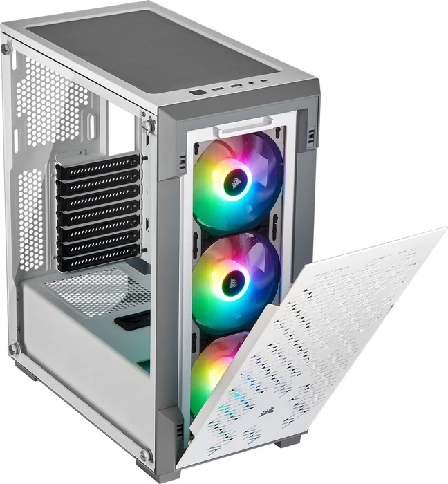 Corsair iCue 220T RGB Airflow, weiß, Glasfenster