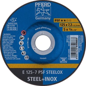 Pferd E 180-7 PSF STEELOX Schleifscheibe, 180x7.2x22.23mm, 10 Stück