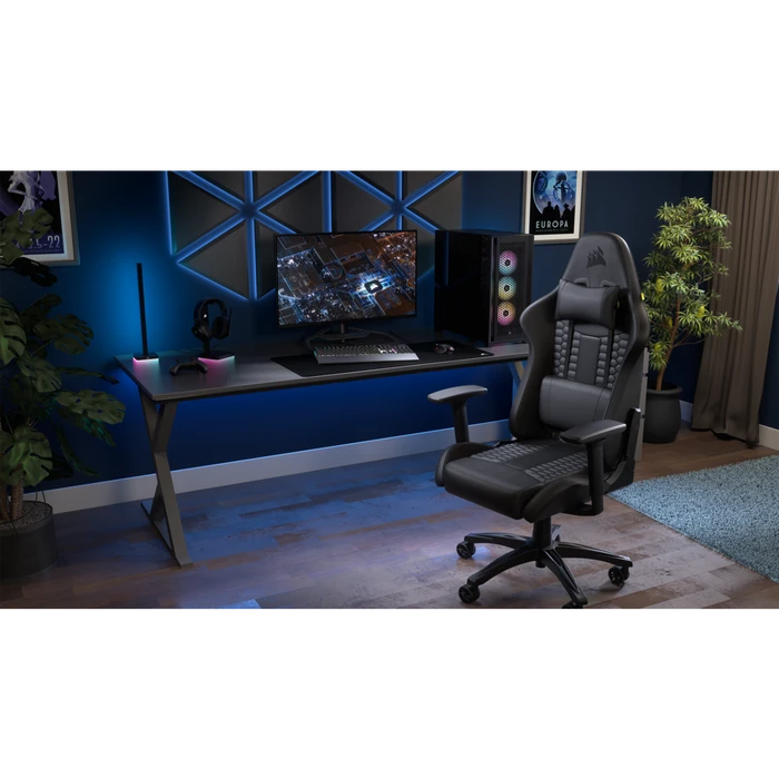 Corsair TC100 Relaxed Leatherette Gamingstuhl, schwarz