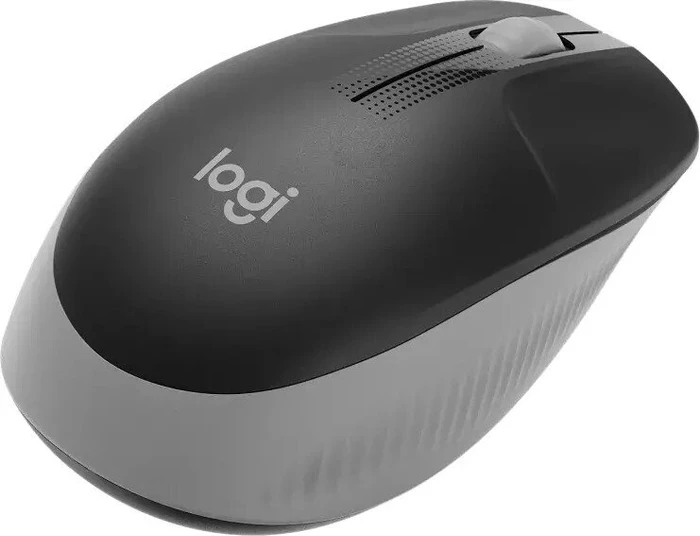 Logitech M190 Full-Size Wireless Mouse grau, USB