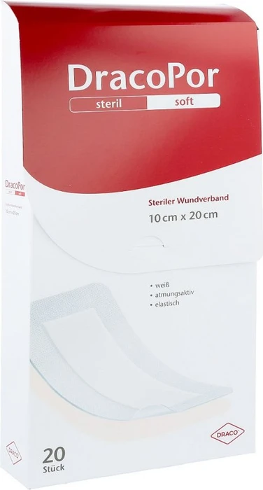 Dr. Ausbüttel DracoPor Soft steriler Wundverband weiß, 10 x 20cm, 20 Stück