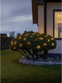 Konstsmide Lichternetz Lichterkette schwarz LED 64x bernstein