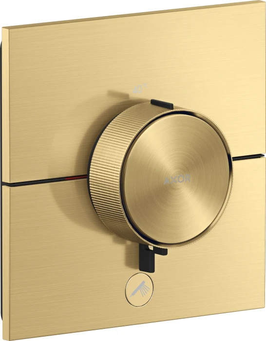 Hansgrohe Axor ShowerSelect ID eckig Thermostat für 1 Verbraucher und einen zusätzlichen Abgang brushed gold optic
