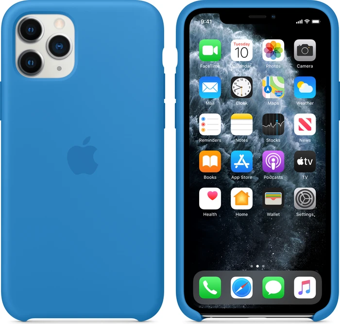 Apple Silikon Case für iPhone 11 Pro surfblau