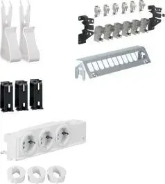 Hager Multimedia Kituniversm. 3x Steckdose 12x PatchPanel 6x RJ45 Geräte- u. Kabelhalter
