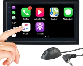 Creasono 2-DIN-Autoradio mit Apple CarPlay, Freisprechfunktion