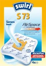 Swirl S73 MicroPor Plus AirSpace Staubbeutel, 4 Stück