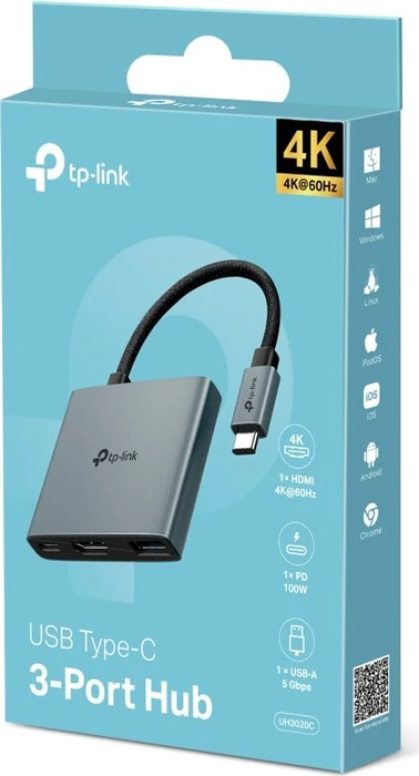 TP-Link 3-in-1 USB-C Hub, USB-C 3.0 [Stecker]