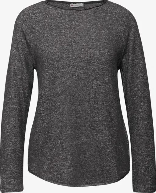 Street One Soft Melange Shirt langarm gravel grey mel. (Damen)