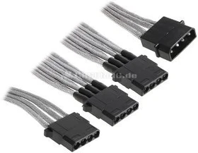 BitFenix Alchemy 4-Pin Molex auf 3x 4-Pin Molex 55cm, sleeved silber (BFA-MSC-M3MSK-RP)