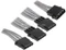 BitFenix Alchemy 4-Pin Molex auf 3x 4-Pin Molex 55cm, sleeved silber Vorschaubild