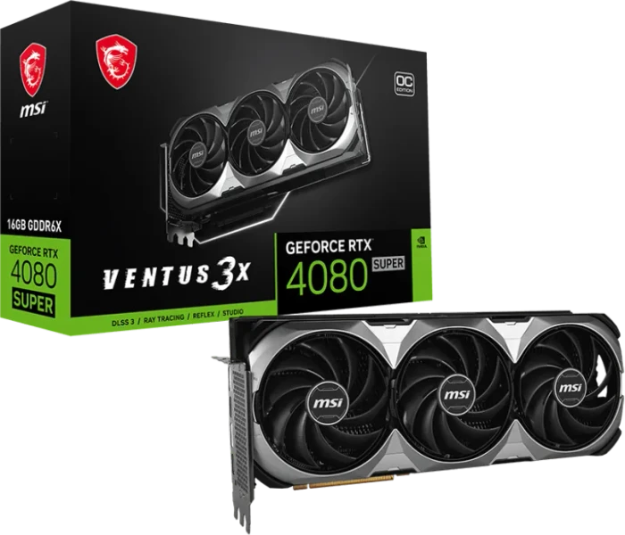 MSI GeForce RTX 4080 SUPER 16G Ventus 3X OC, 16GB GDDR6X, 2x HDMI, 2x DP