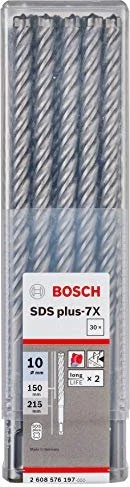 Bosch Professional SDS-plus-7X Hammerbohrer, 10x150x215mm, 30 Stück