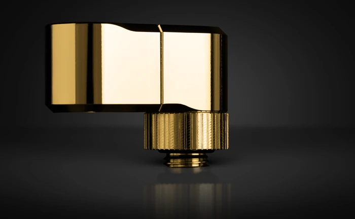 EK Water Blocks Quantum Line EK-Quantum Torque Rotary Offset 28, G1/4", 28mm Versatz, gold