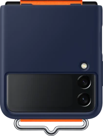 Samsung Silicone Cover with Strap für Galaxy Z Flip 3 navy
