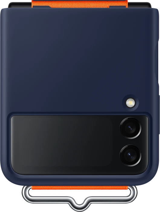 Samsung Silicone Cover with Strap für Galaxy Z Flip 3 navy