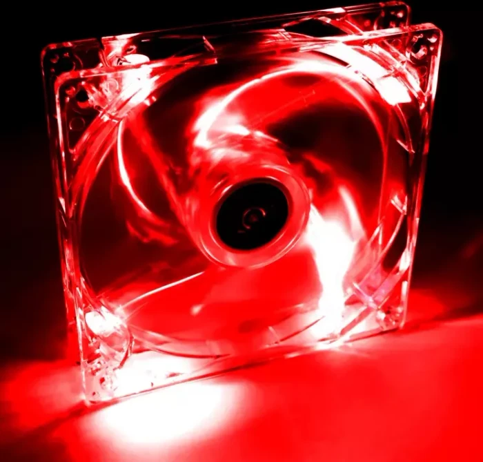 Akyga LED-Lüfter transparent/rot, 120mm