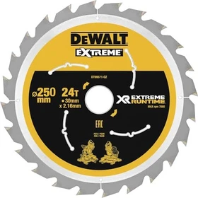 DeWalt DT99571 Extreme Runtime Kreissägeblatt 24Z, 250x1.6x30mm, 1 Stück