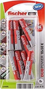 fischer DuoPower 10x50 K Universaldübel, 10x50mm, 8 Stück