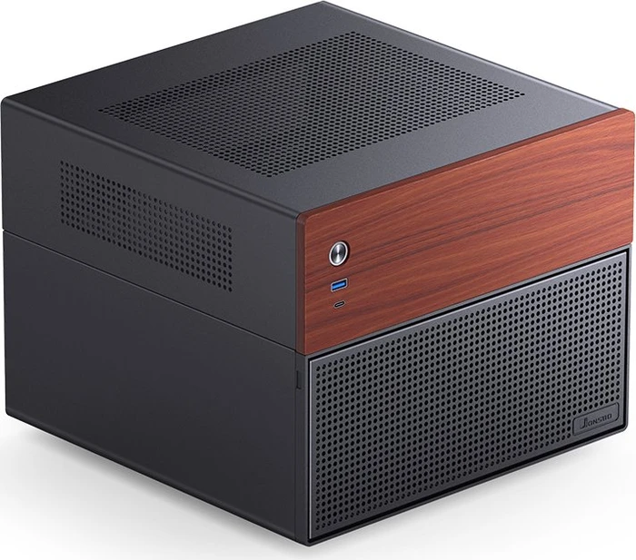 Jonsbo N4 Black, schwarz/braun