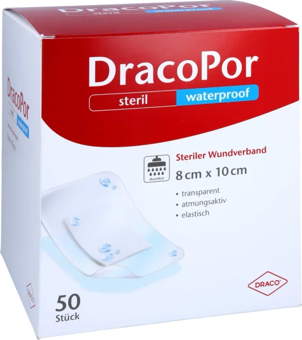Dr. Ausbüttel DracoPor Waterproof Wundverband Duschpflaster, 8 x 10cm, 50 Stück